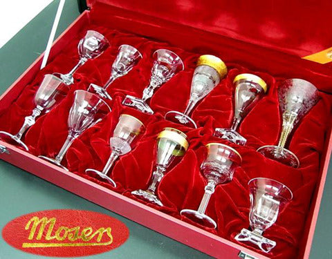 THE KING OF GLASS~Moser/モーゼル クリスタルグラスセット 12種12客 未使用箱付【買取と販売とレンタルのお店】
