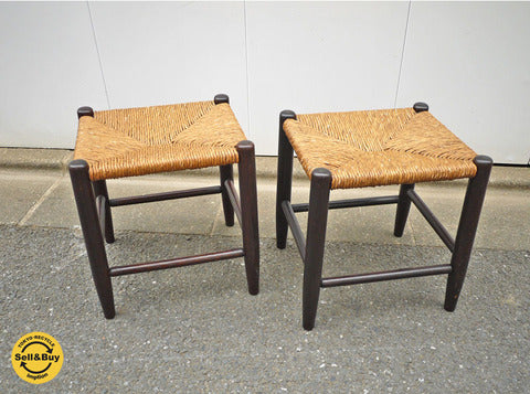 松本民芸家具 19型 ラッシ スツール ミズメザクラ 椅子 ~堅牢な造りと洗練された佇まい【買取と販売とレンタルのお店】