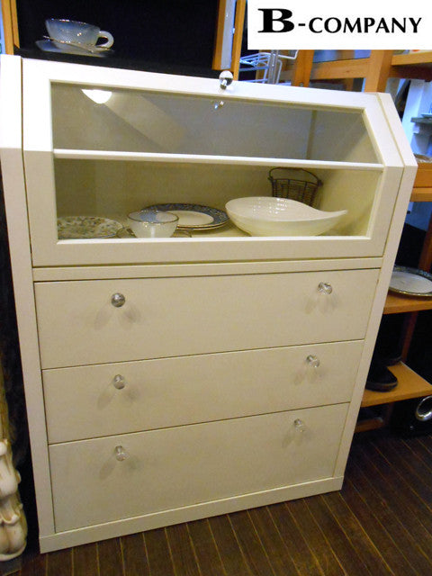 気分は小さな雑貨屋さん～B-company 3D チェスト オフホワイト 3段×コレクションボックス【買取＆販売＆レンタル】