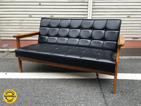 カリモク60 karimoku Kチェア 2シーター スタンダードブラック 美品 ミッドセンチュリー ～ 大人気のKチェアが美品のコンディションで入荷致しました！ 【買取と販売とレンタルのお店】