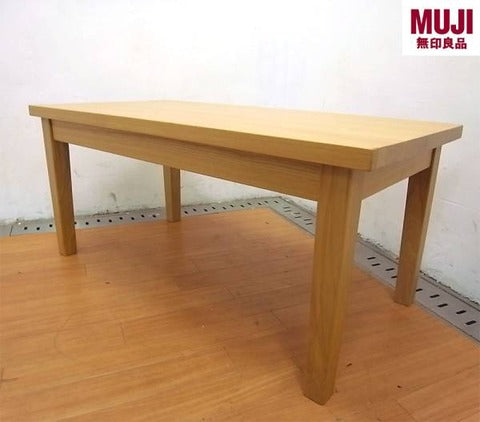 タモ材のシンプルで質の良さが伝わる～無印良品 MUJI タモ材 無垢 ローテーブル コーヒーテーブル【買取＆販売＆レンタル】