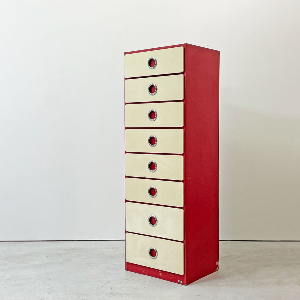 【祖師ヶ谷大蔵店】ジャパンビンテージ Japan Vintage レトロポップ トールチェスト 8ドロワー 抽斗8杯 スペースエイジ 昭和レトロ 買取させていただきました。