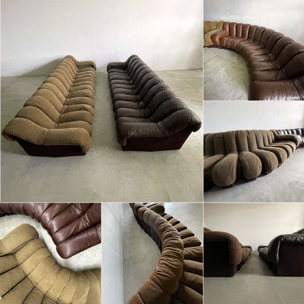 【登戸BASE店】デセデ de Sede DS-600 スネークソファ Snake Sofa 13ピース ファブリック & 12ピース レザー スイス ビンテージ モビリア mobilia IDC大塚 取扱 スペースエイジ ミッドセンチュリー 買取させていただきました。