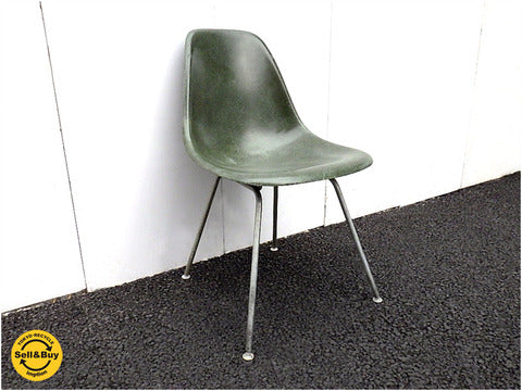 ハーマンミラー / U.S.A Herman Miller 55～70's ビンテージ 2nd 希少OGカラー! 『 サイドシェルチェア 』 ジンクHベース = DSX ～ C&R. イームズ不朽の名作チェア!! ～ 【買取と販売とレンタルのお店】