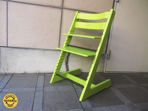 デザイン先進国ノルウェー発！ 世界的ロングセラーのベビーチェア！ STOKKE （ ストッケ社 ） 新型 『 トリップトラップ （ グリーンカラー ）』 取説&調節レンチ&延長グライダー付属 入荷！