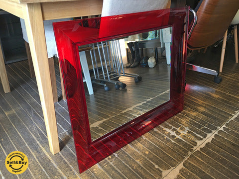 Kartell カルテル FRANCOIS GHOST フランソワ・ゴースト ミラー Sサイズ レッド フィリップ・スタルク デザイン ～ 装飾なしでこの豪華さ...圧巻です。 【買取と販売とレンタルのお店】