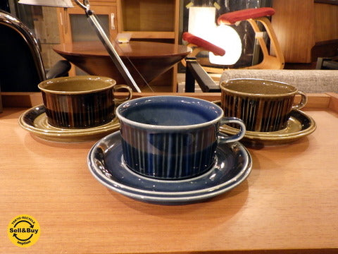 アラビア ARABIA Kosmos コスモス ウラ・プロコッペ ティーカップ＆ソーサー 希少ブルー ～ ビンテージ食器への誘い【買取と販売とレンタルのお店】