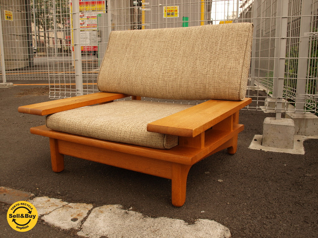 飛騨産業 キツツキ 森のことば 1シーター ソファ 一人掛け 背クッション有 ロータイプ 楢無垢材 ～ 深い味わいとくつろぎの時間を与えてくれる【 買取と販売とレンタルのお店 】