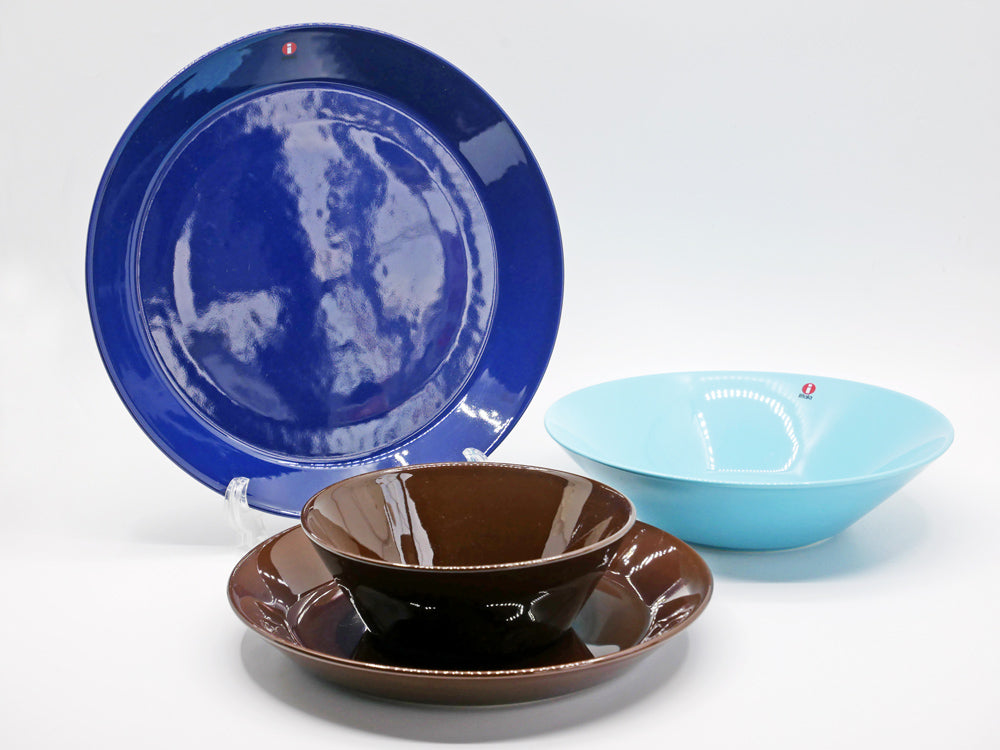 イッタラ iittala ティーマ TEEMA ボウル & プレート ブラウン カイ・フランク Kaj Franck フィンランド 北欧食器 廃番カラー 計4点 中古品 買い取りしました。