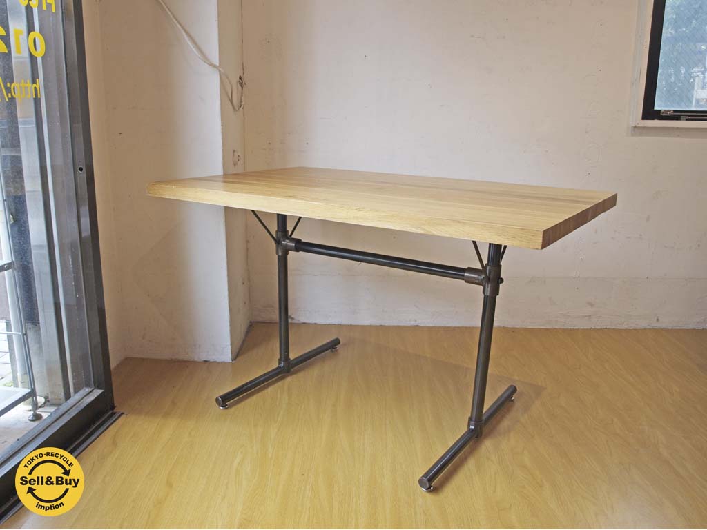 クラッシュゲート CRASH GATE ノットアンティークス Knot antiques フラッグ2 FRAGⅡ カフェダイニングテーブル 無垢材 鉄脚 中古品 買い取りしました。