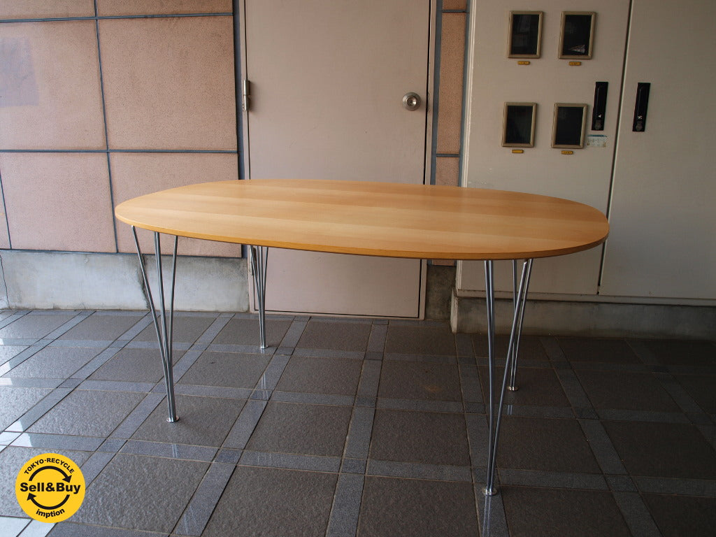 フリッツ ハンセン Fritz Hansen スーパー楕円 Bテーブル ビーチ材 正規品 デンマーク ピート ハイン ブルーノマットソン 中古品 買い取りしました。下北沢店 出張買取もお任せ下さい。