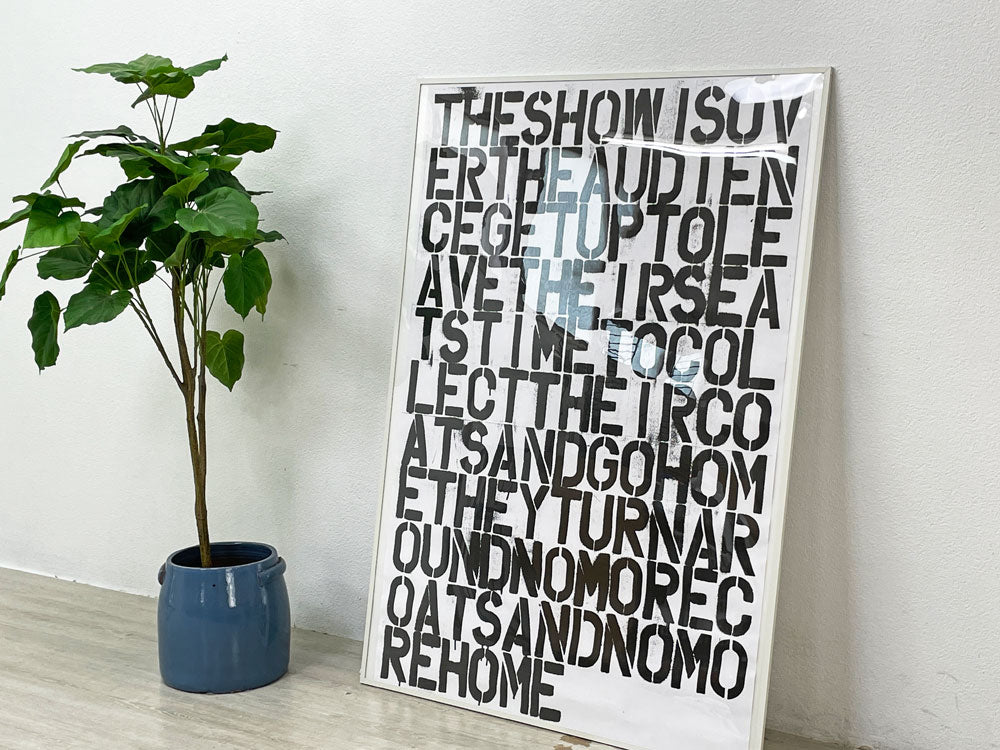 フェリックス・ゴンザレス＝トレス ＆ クリストファー・ウール Untitled 1993 The Show is Over リトグラフ ポスター コラボレーション作品 現代美術 額装品 中古品 買い取りしました。