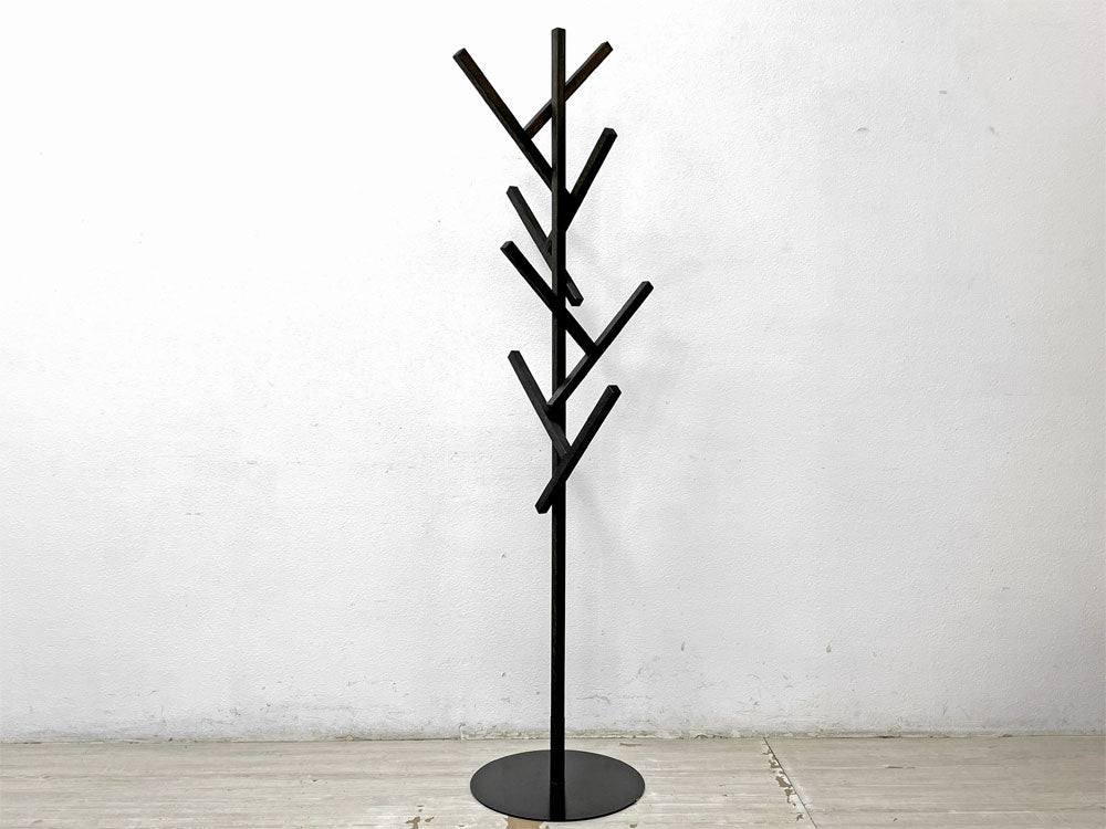 アボード abode フォルティ FORTY コートハンガー ハンガーラック ポールハンガー オーク材 オイル仕上げ ダークブラウン 津留 敬文 ナチュラルモダン 定価￥44,000- 中古品 買い取りしました。