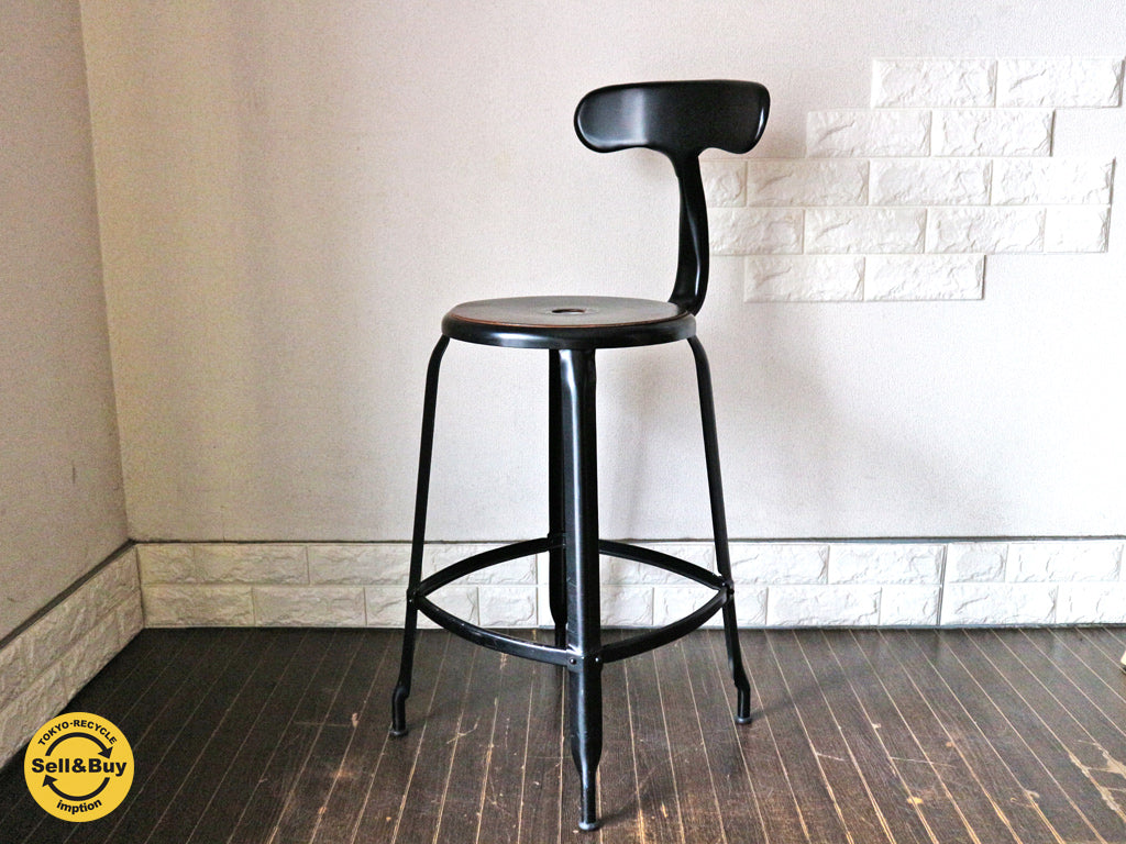 MIJL ニコルチェア NICOLLE CHAIR 60 ブラック スチール ハイチェア カウンターチェア 牛革シートパッド付き ザ・コンランショップ THE CONRAN SHOP 取扱い 買い取りしました。