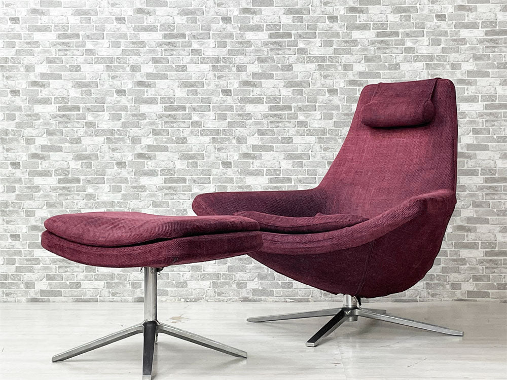 ビーアンドビー イタリア B&B Italia メトロポリタン METOROPOLITAN アームチェア ＆ オットマン ファブリック パープル ジェフリー・バーネット 定価748,000円から 中古品 買い取りしました。