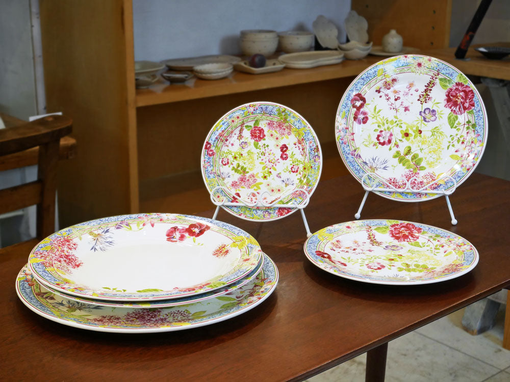 ジアン GIEN ミルフルール Millefleurs プレート 計6点 Isabelle de Borchgrave 花柄 フランス 中古品 買い取りしました。
