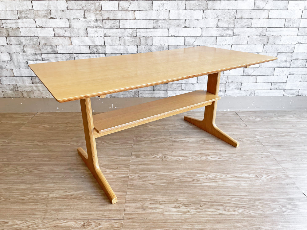 無印良品 MUJI リビングでもダイニングでもつかえる テーブル オーク材 W130cm シンプルデザイン 定価29,900円  中古品  買い取りしました。