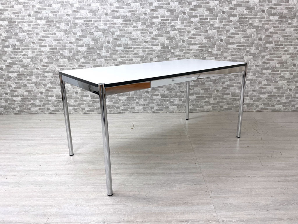 USMモジュラーファニチャー USM Haller USMハラーテーブル ワーキングデスク ダイニングテーブル W150 アジャスター ホワイトラミネート 高さ調整機能付 モダンデザイン 中古品 買い取りしました。