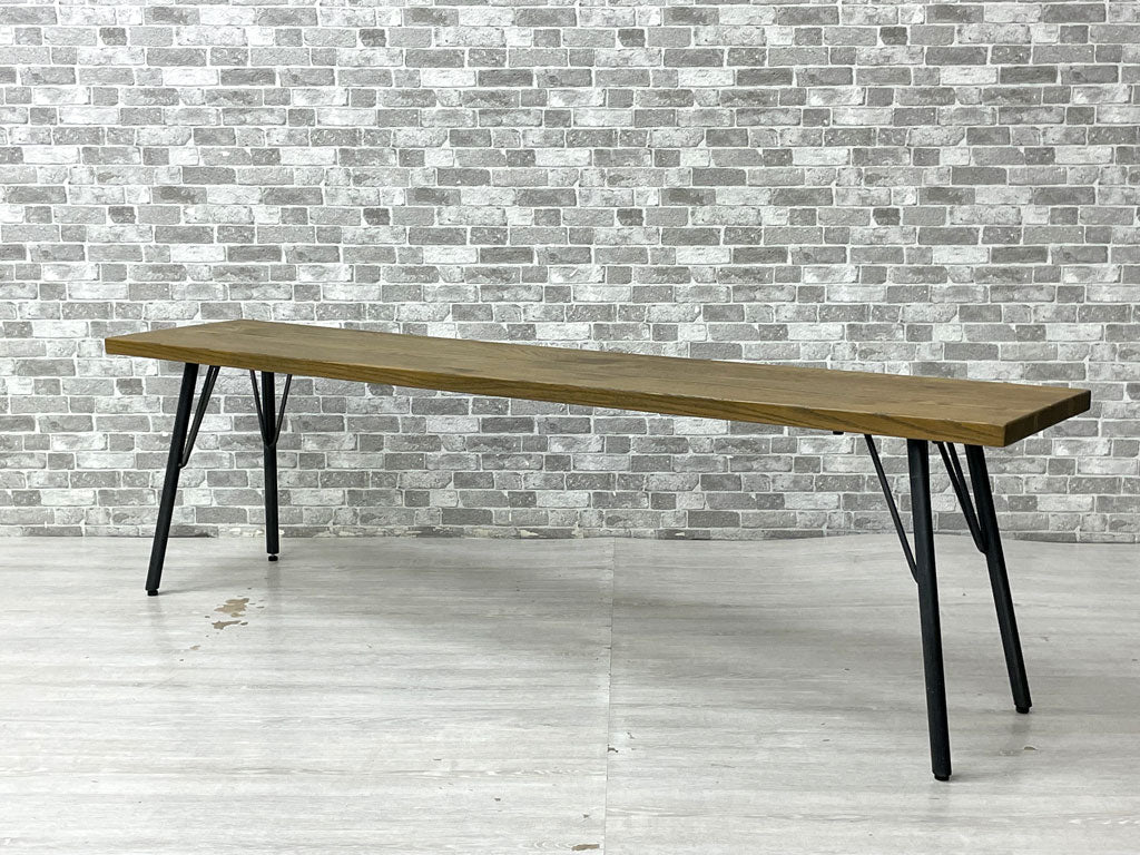 アクメファニチャー ACME Furniture グランビュー ベンチ GRANDVIEW BENCH オーク無垢材 スチール Lサイズ インダストリアル W150cm 定価￥50,600-  中古品 買い取りしました。