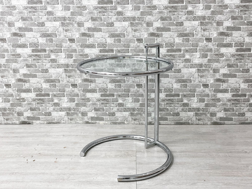 クラシコン ClassiCon アジャスタブルテーブル E1027 ガラス サイドテーブル アイリーン・グレイ Eileen Gray ドイツ MOMA 中古品 買い取りしました。