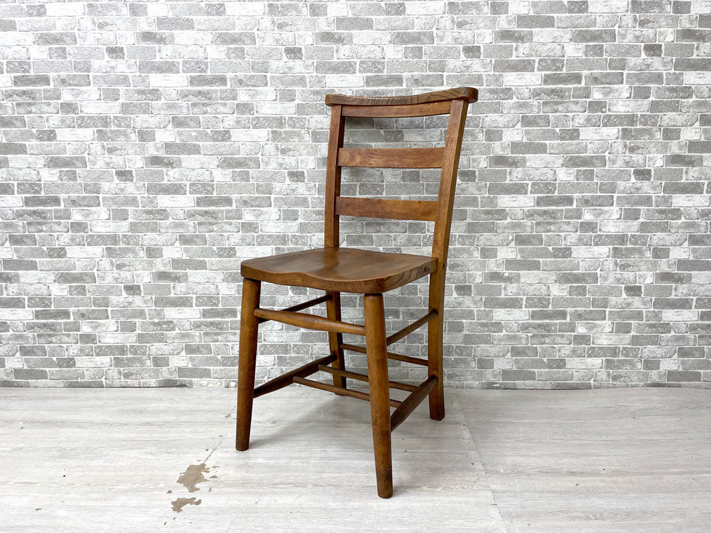 UKビンテージ Vintage チャーチチェア ダイニングチェア エルム材 アンティーク 英国家具 B 中古品 買い取りしました。