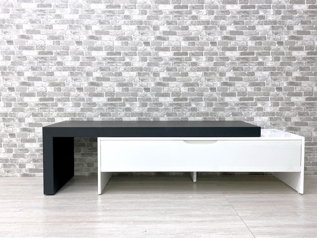 リーンロゼ ligne roset ロゼペルメル2 ROSETPELE-MELEⅡ AVボード × L天板 オーク材 ブラック W123cm ベルナールモイーズ デザイン 定価￥231,000- 中古品 買い取りしました。