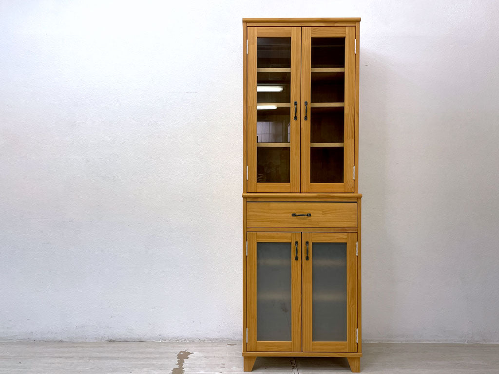 モモナチュラル Momo Natural ランド LAND カップボード 食器棚 パイン材 W60cm 中古品 買い取りしました。