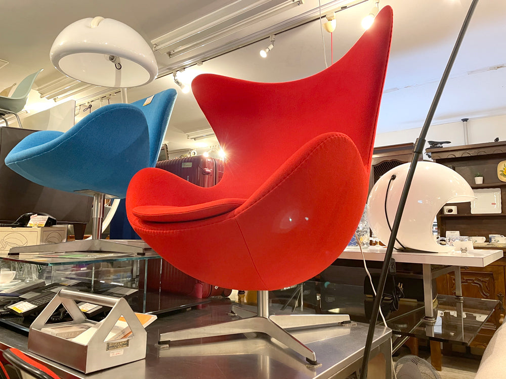 フリッツハンセン Fritz Hansen エッグチェア Egg chair レッド Divina Melange デンマーク アルネヤコブセン Arne Jacobsen 定価￥974,600- ～美しさの根源～