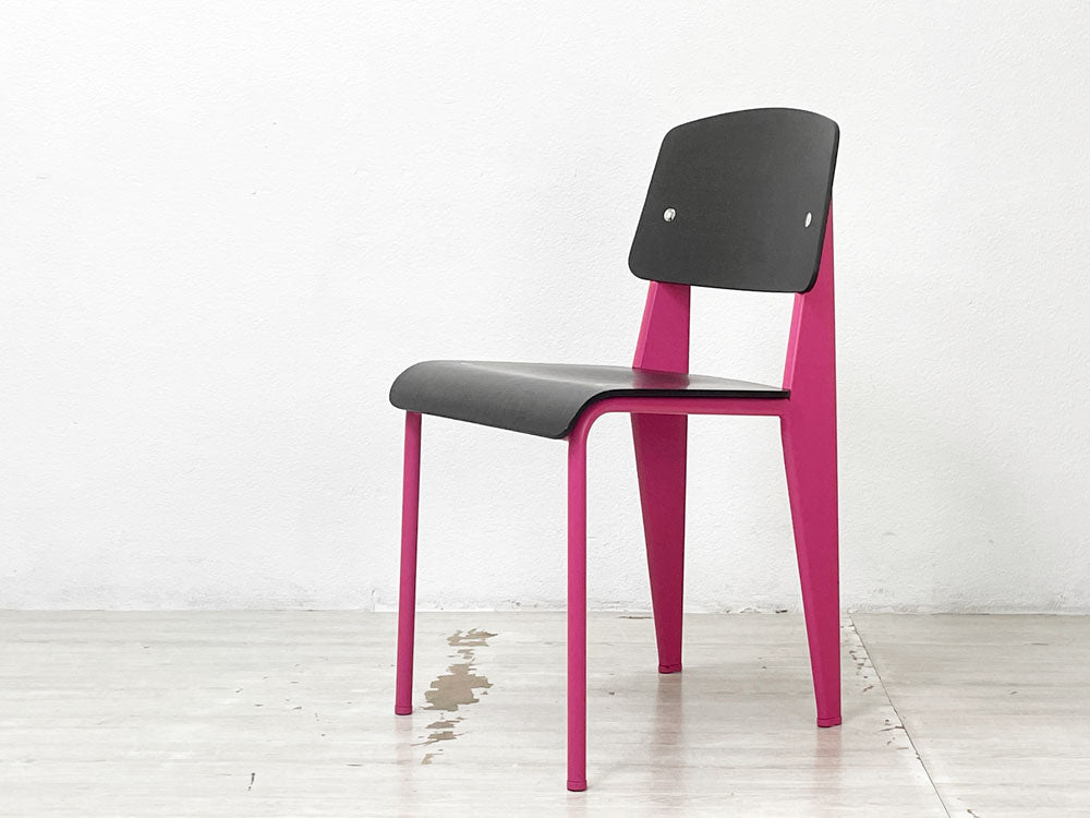 ヴィトラ vitra スタンダードチェア Standard chair ダイニングチェア ダークオーク x ピンクフレーム ジャン・プルーヴェ Jean Prouvé 中古品 買い取りしました。