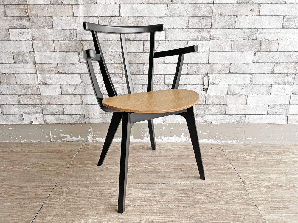コモック COMMOC ビートル BEETLE ARM CHAIR アームチェア ブラック ナチュラルモダン ドリルデザイン DRILL DESIGN 定価￥46,200- 現状品 合計2脚 中古品 買い取りしました。