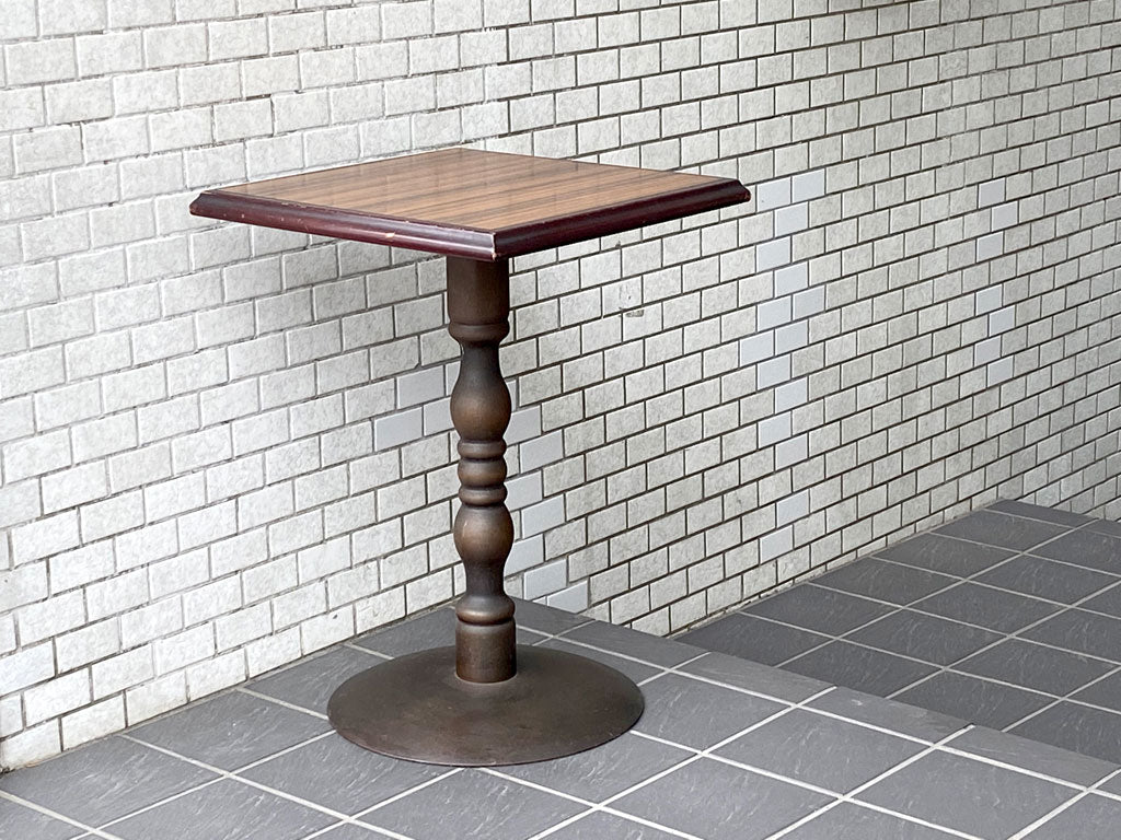 ジャパンビンテージ Japan Vintage カフェテーブル ローズウッド 鉄脚 クラシカル レトロ W48 中古品 買い取りしました。
