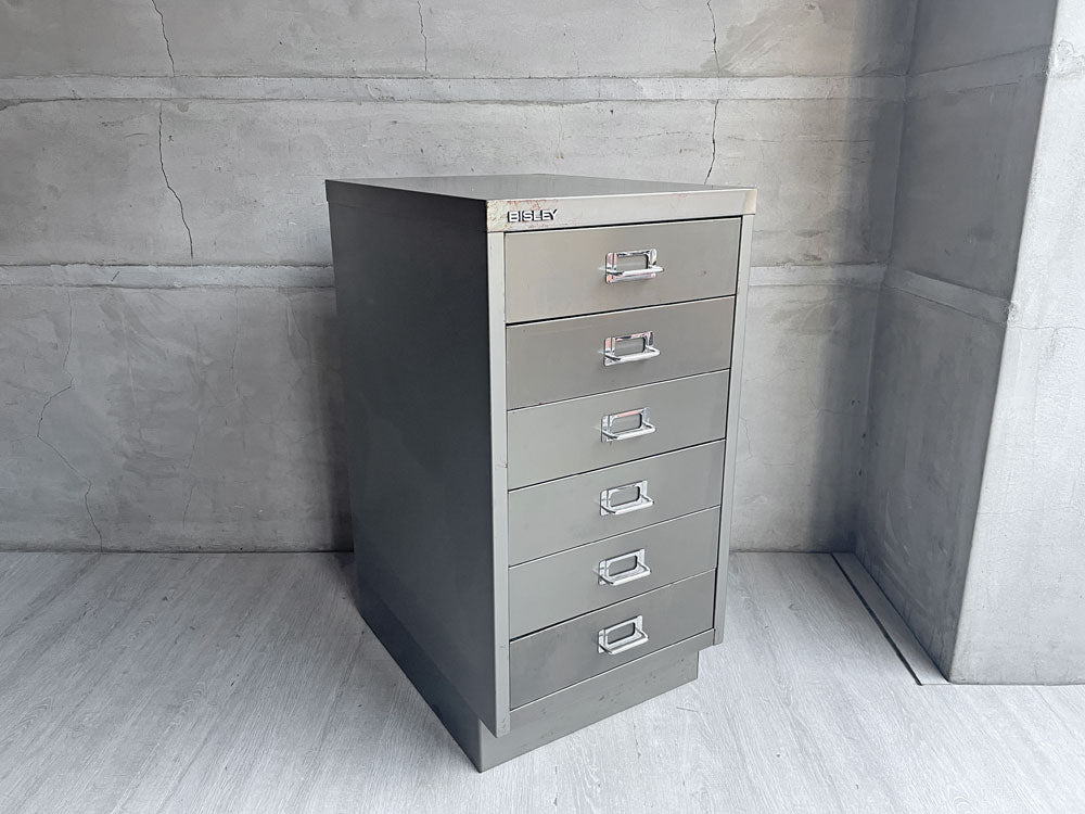 ビスレー BISLEY ベーシック BASICシリーズ BA3/6 A3 キャビネット 6段 デスクキャビネット グレー オフィス家具 英国 定価\50,600- 中古品 買い取りしました。