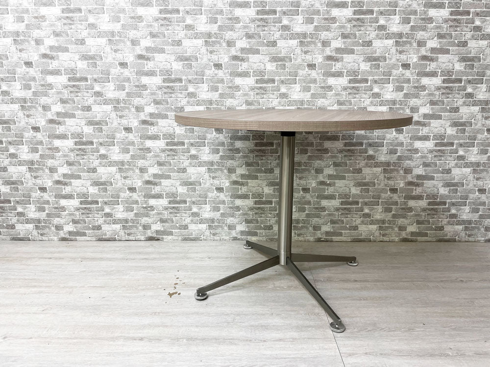 モダンデザイン modern design ラウンドテーブル カフェテーブル ミーティングテーブル ステンレスレッグ Φ90cm  中古品 買い取りしました。