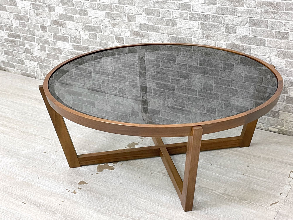 カッシーナイクスシー Cassina ixc. ラーゴ LAGO センターテーブル ローテーブル ブラックウォールナット無垢材 ガラス W80 ミニマルモダン 定価￥213,400- 美品 買い取りしました。