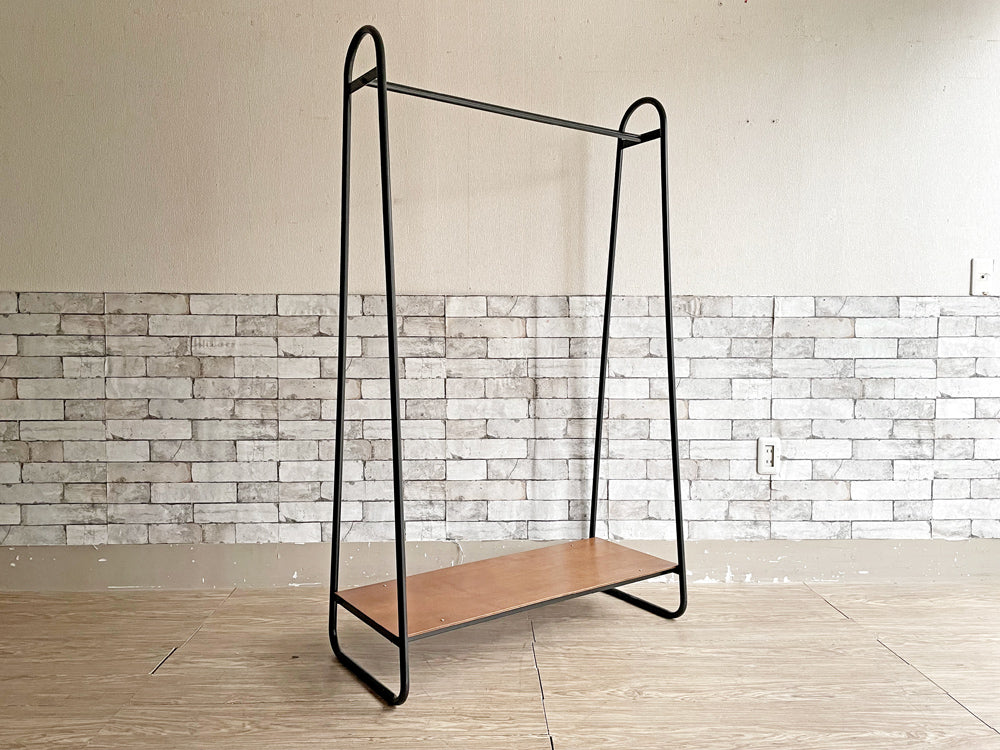 イデー IDEE ポールハンガースタンド PAUL HANGER STAND アントンブラウン Anton brown ハンガーラック W90cm シェルフ付 定価￥25,000- 中古品  買い取りしました。