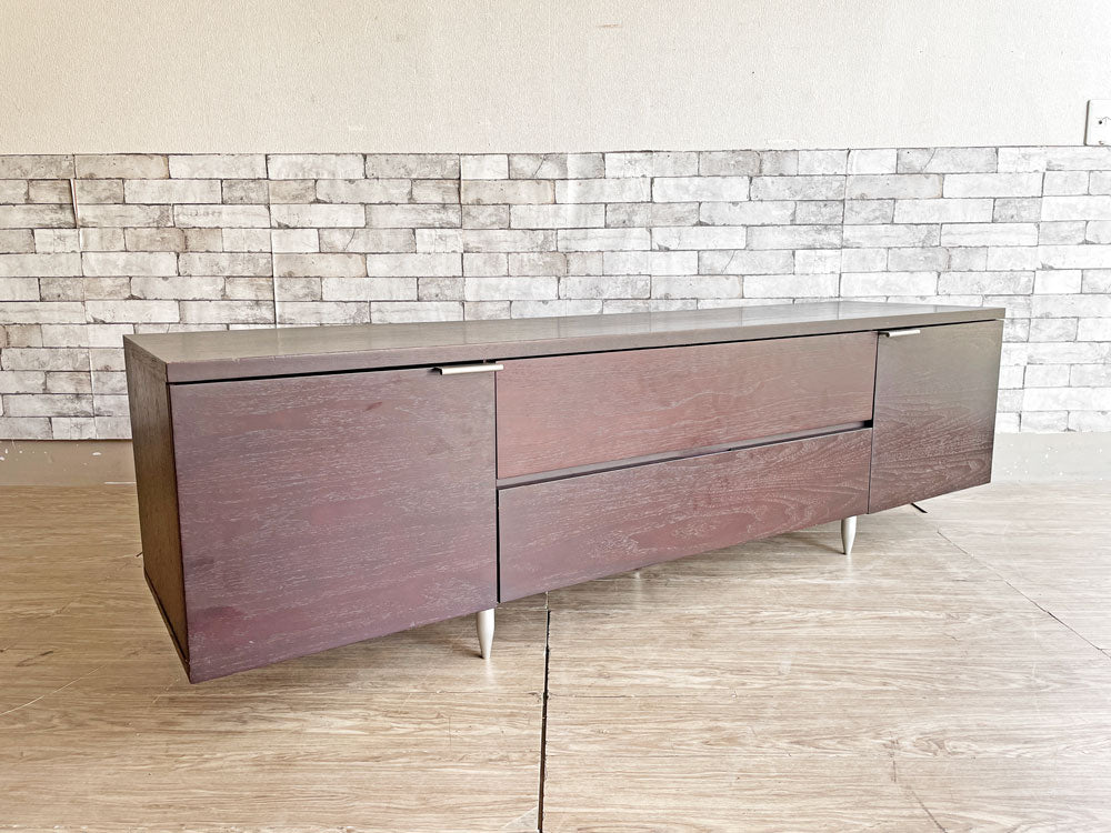 クラスティーナ Crastina ラテル LateR テレビボード AVボード ローボード W180cm ダークブラウン モダンデザイン 中古品 買い取りしました。