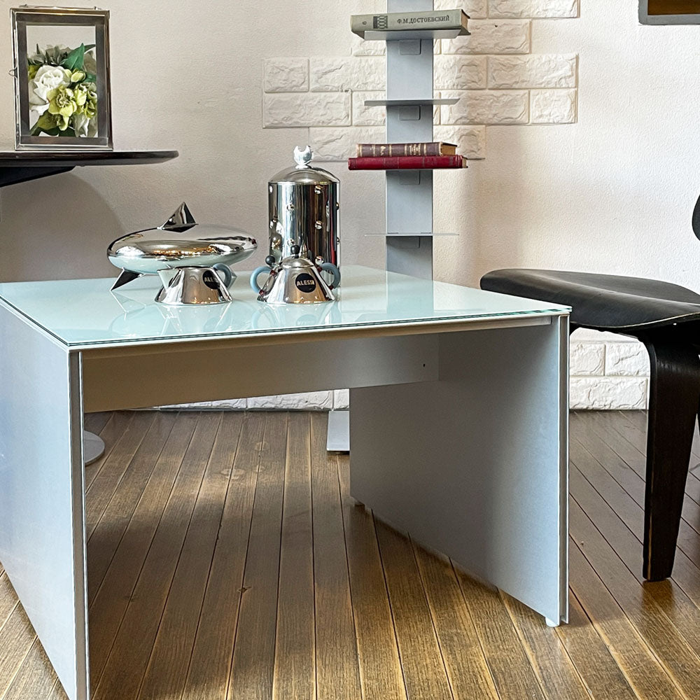 カッシーナイクスシー Cassina ixc. エアーフレーム AIR FRAME 30021 サイドローテーブル コーヒーテーブル ガラス天板付き デヴィッド・チッパーフィールド インターデコール 廃番 ～無表情の内側に～