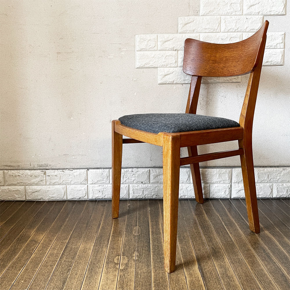 【経堂店】エベネゼルグーム Ebenezer Gomme ジープラン G-PLAN ブランドン Brandon ダイニングチェア B630 オーク材 ファブリック ダークグレー系 座面張替済 UKビンテージ 買取させていただきました。