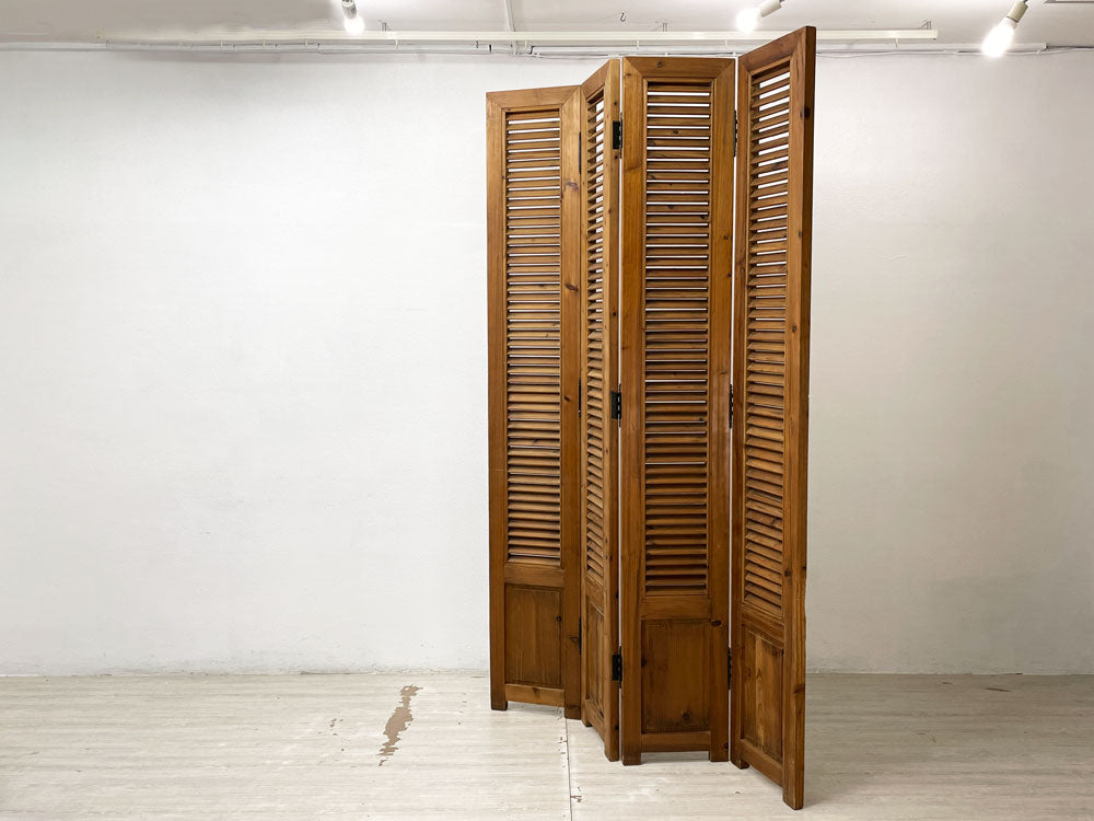 リビングハウス LIVING HOUSE Pallia パーテーション 杉古材 間仕切り 高さ225cm アジアン カントリー 定価￥98,700- 中古品 買い取りしました。