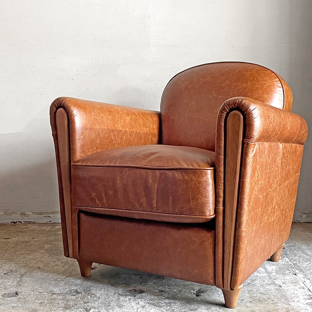【自由が丘店】アクメファニチャー ACME Furniture オークス クラブチェア クラックレザー OAKS CLUB CHAIR CRACK LEATHER 牛革 ナラ材 定価￥165,000- 買取させていただきました。