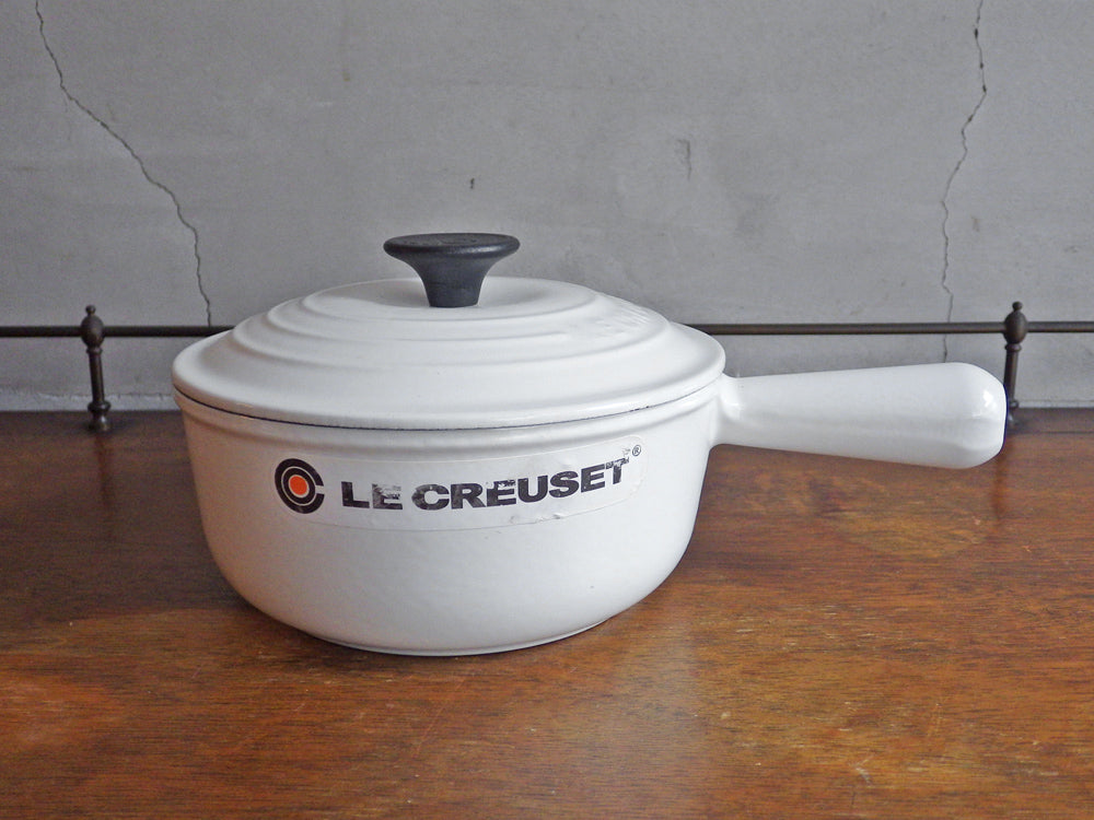 ルクルーゼ LE CREUSET ソースパン 片手鍋 ホワイト フランス製 中古品 買い取りしました。