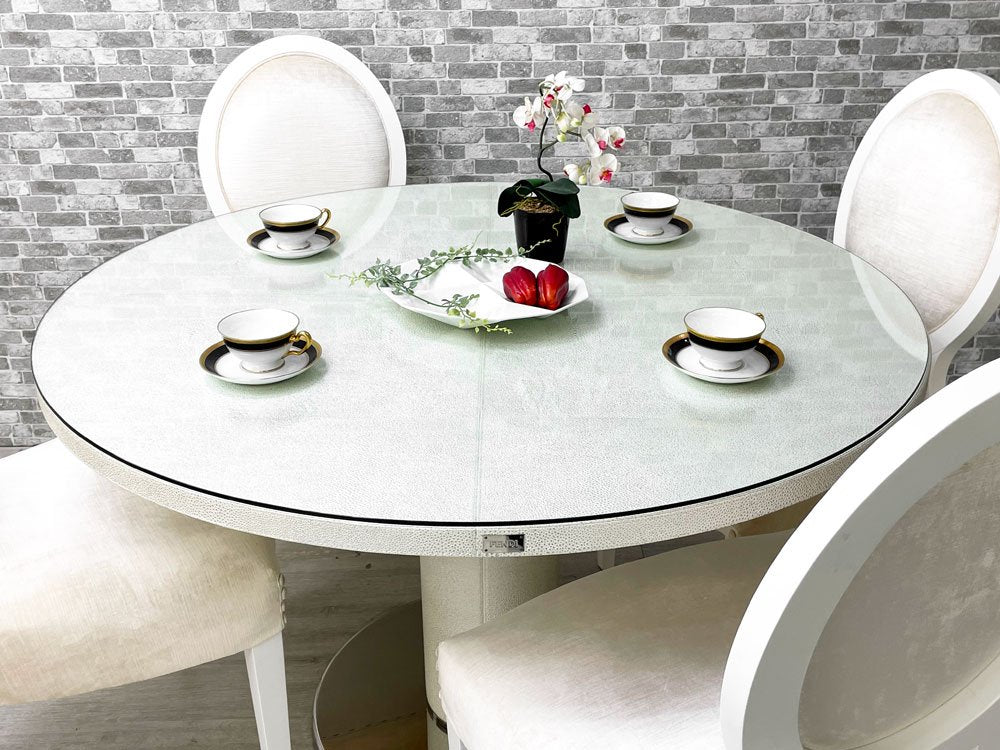 フェンディカーサ FENDI CASA ガイア Gaia ダイニングチェア 4脚＆特注ガラス天板 ラウンド ダイニングテーブル 中古品 買い取りしました。