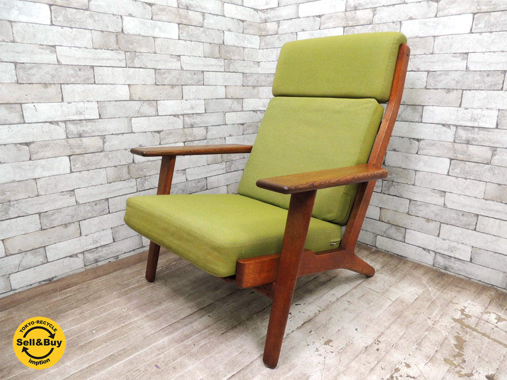 ゲタマ GETAMA GE290 ハイバックソファ ハンスＪウェグナー デザイン ヴィンテージ品 オーク材 Hans J.Wegner オリジナル コイルスプリング 中古品 買い取りしました。祖師ヶ谷大蔵店 出張買取もお任せ下さい。