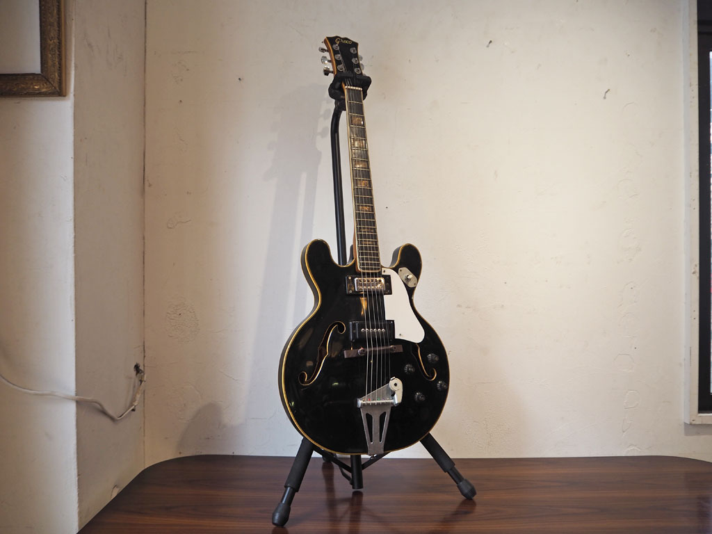 グレコ Greco EG-200 セミアコ ホロウボディ フルアコ構造 エレキギター ジャパンビンテージ 60年代 初期ロゴ ビザール ブラック 現状品 中古品 買い取りしました。