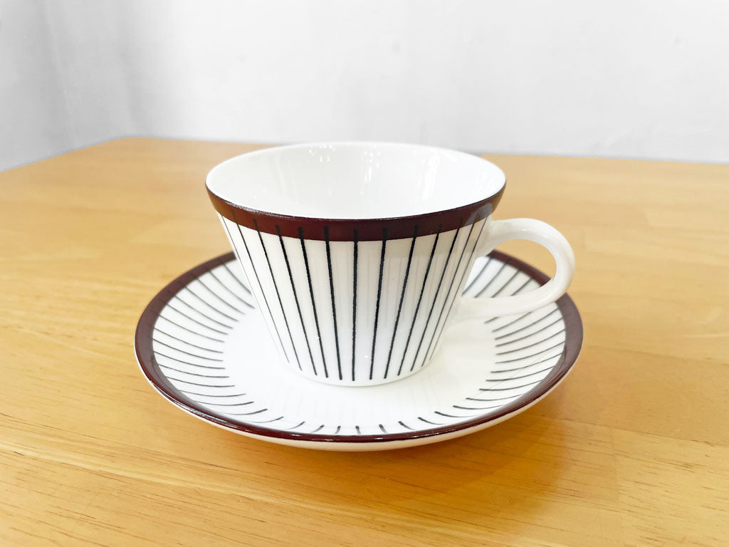 グスタフスベリ GUSTAVSBERG スピサリブ SPISA RIBB コーヒーカップ＆ソーサー C&S スティグ・リンドベリ Stig Lindberg スウェーデン 復刻品 中古品 買い取りしました。