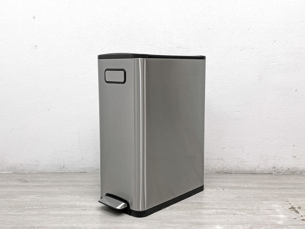 シンプルヒューマン Simple Human エコフライ EKO バタフライステップカン 45L ダストボックス ゴミ箱 ステンレス シルバー キッチン 静音設計 フットペダル 中古品 買い取りしました。