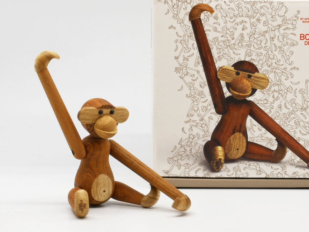 カイボイスン Kay Bojesen モンキー Monkey チーク材 MINI 現行品 デンマーク 箱付き 美品 中古品 買い取りしました。