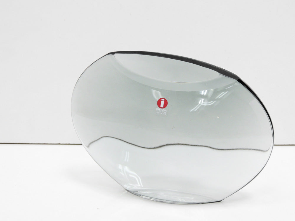 イッタラ iittala アーヴァ Aava ガラス フラワーベース グレー スモーク 花瓶 花器 マルック・サロ Markku Salo フィンランド 北欧 廃番 希少   中古品 買い取りしました。