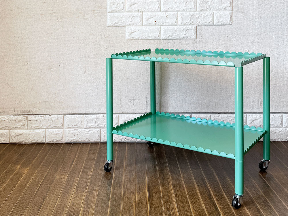 ヘイ HAY アークストロリー ARCS TROLLEY LOW 可動式ワゴン 2段 ジェードグリーン Muller van Severen デンマーク 北欧家具 定価￥55,000-  中古品  買い取りしました。