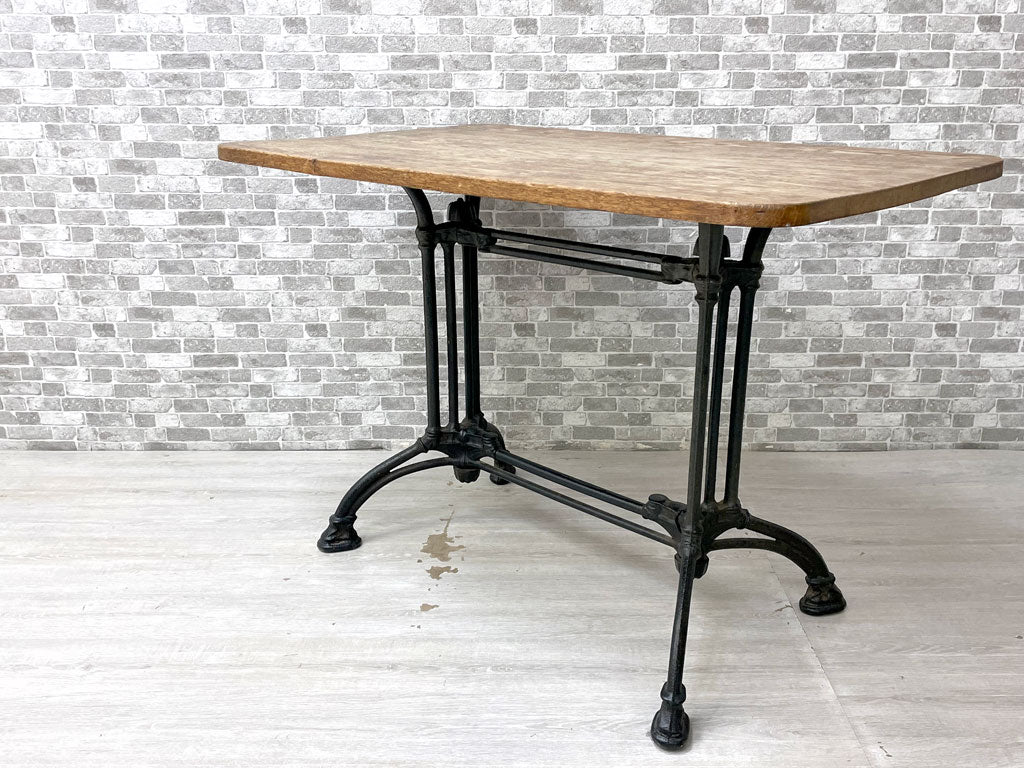 フランスビンテージ French Vintage オーク無垢材×アイアン ダイニングテーブル シャビーシック クラシカル 古材 古家具 買い取りしました。